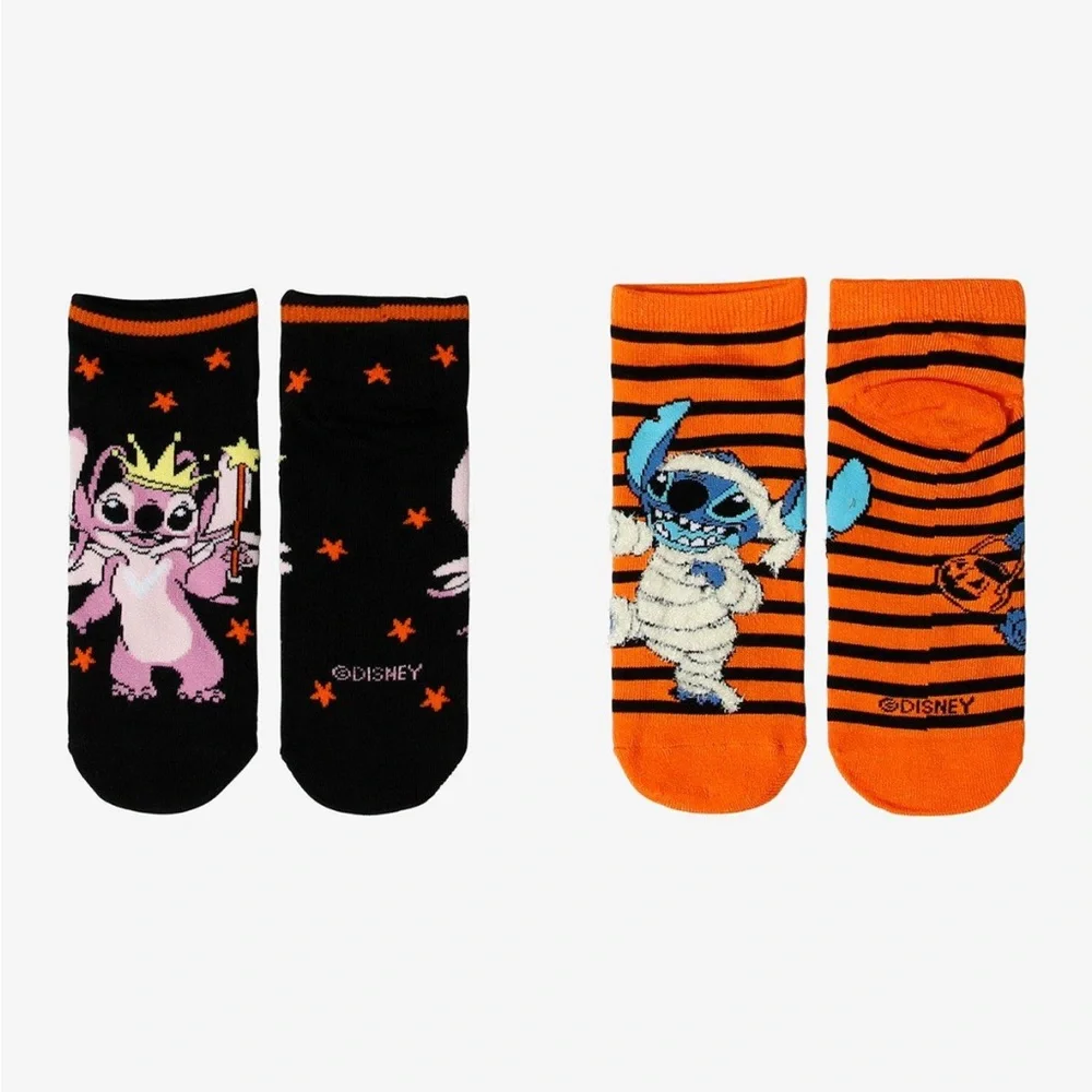 Disney Stitch & Angel Halloween Costume No Show Socks‎ 2 Pack Hot Topic Lilo